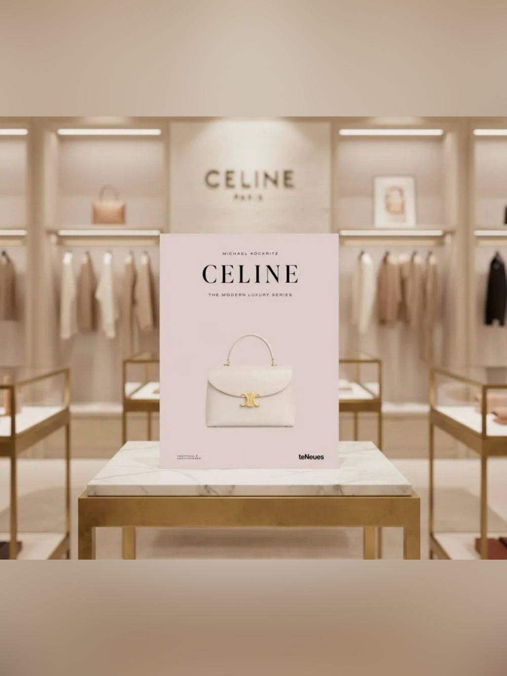 TENEUES Celine - The Modern Luxury Series in White with Gold Hardware